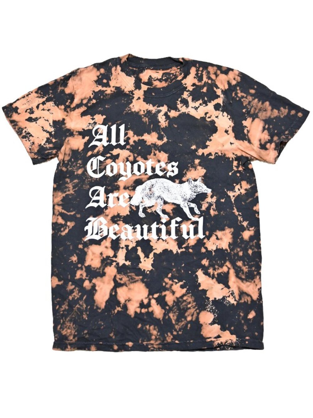 All Coyotes Are Beautiful ACAB bleach tie-dye t-shirt